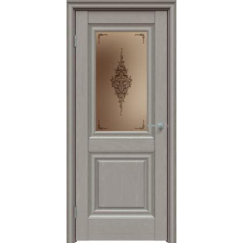 Triadoors - 621 ПО Дуб Серена каменно-серый, Сатин бронза бронзовый пигмент
