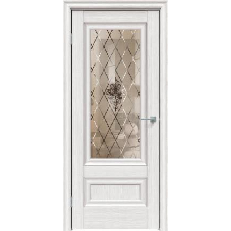 Triadoors - 599 ПО Лиственница белая, Стекло кристалл зеркальная сетка