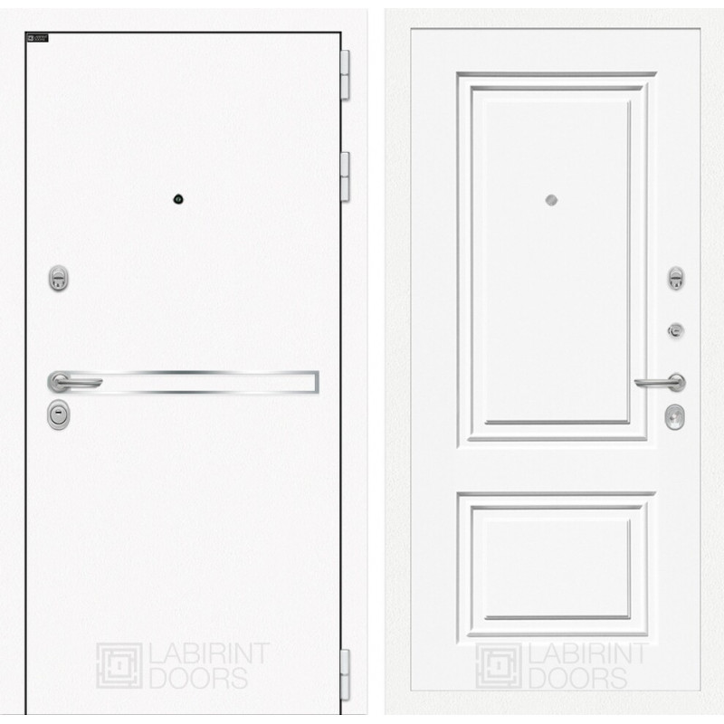 Лабиринт - Входная дверь Лайн WHITE 26 - Эмаль RAL 9003