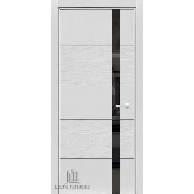Regidoors - Дверь межкомнатная S1 Зеркало графит эко белая эмаль