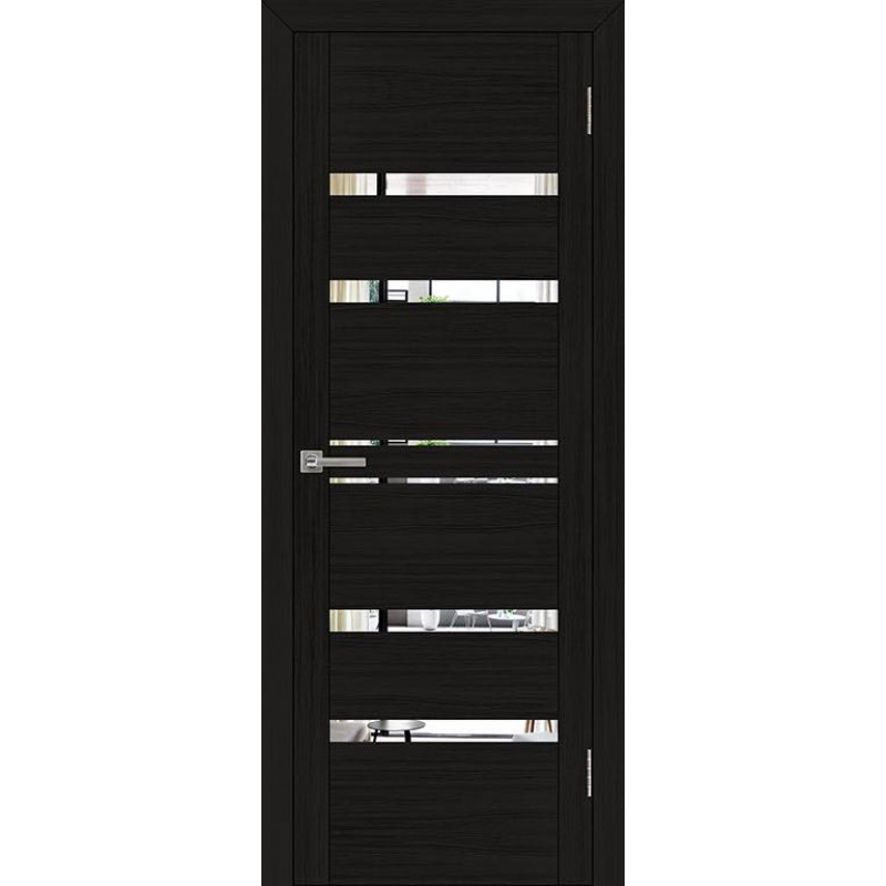 Uberture - Дверь межкомнатная UniLine 30030 Зеркало шоко велюр глухая
