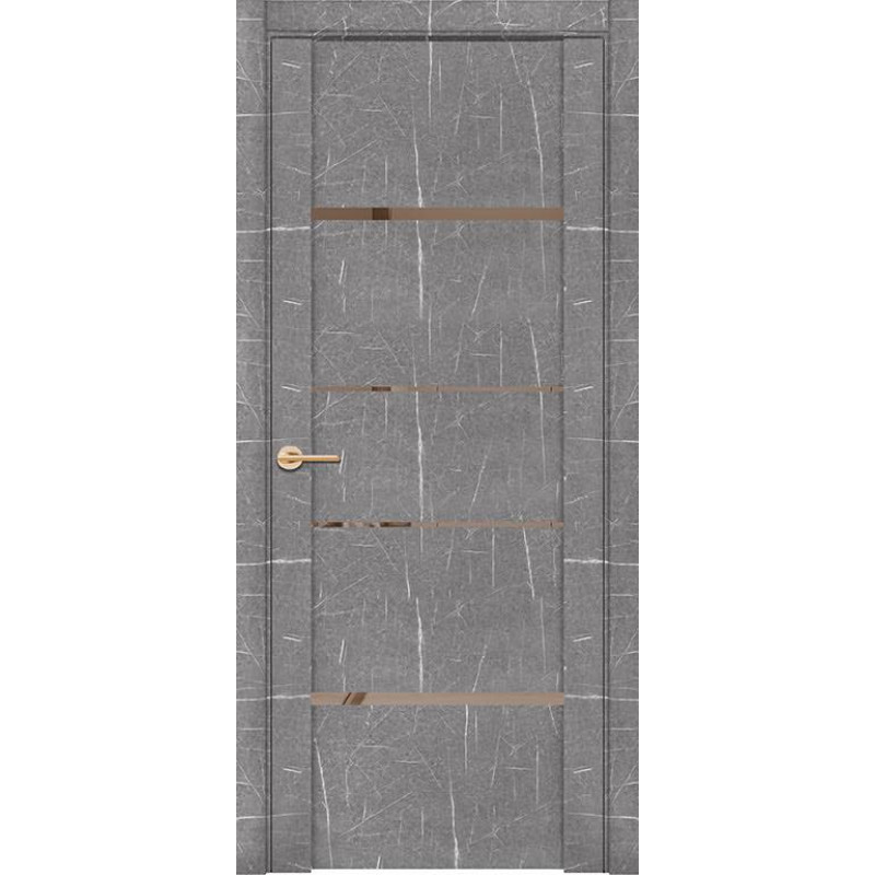 Uberture - Дверь межкомнатная UniLine Mramor 30039/1 Marable Soft Touch торос серый