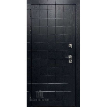 Дверь входная взломостойкая Сенатор ПЛЮС ALBERO BLACK, цвет альберо блэк рисунок грань, панель - зеркало maxi цвет венге