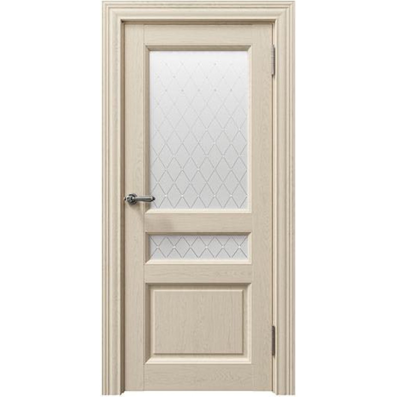 Uberture - Дверь межкомнатная Соренто (Sorrento) 80014 кремовый soft touch остекленная