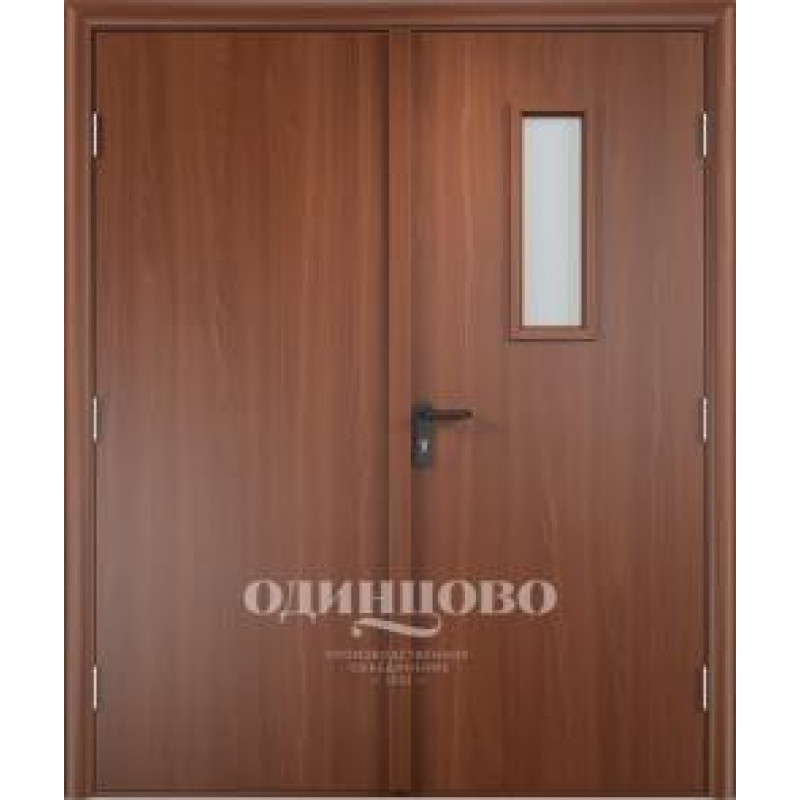 Verda - Противопожарная дверь ДПГ + ДПО стекло огнеупорное (ПВХ)
