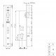 KALEKILIT - Корпус Kale kilit (Кале килит) узкопрофильного замка с роликовой защёлкой 155 (25 mm) w/b (никель)
