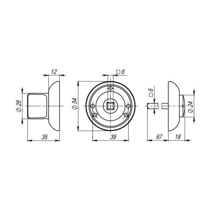 ARMADILLO - Ручка Armadillo (Армадилло) поворотная BK6.R.LD54 (BK6) SN/CP-3 матовый никель/хром