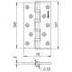 ARMADILLO - Петля Armadillo (Армадилло) универсальная IN5500UC PN (500-C5) 125х75х3 перл. никель Box