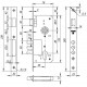 FUARO - Корпус Fuaro (Фуаро) врезного замка с защёлкой DD900/C-45.85.3MR (900 3MR/CP W/B) CP хром