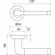 ARMADILLO - Ручка Armadillo (Армадилло) раздельная R.LD54.Stella (Stella LD28) SN/CP-3 матовый никель/хром