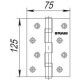 FUARO - Петля Fuaro (Фуаро) универсальная IN5200U SN (2BB 125x75x2,5) мат. никель