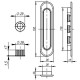 ARMADILLO - Ручка Armadillo (Армадилло) для раздвижных дверей SH.LD152.010 (SH010) SN-3 матовый никель