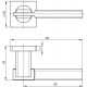 ARMADILLO - Ручка Armadillo (Армадилло) раздельная K.SQ52.TRINITY (TRINITY SQ005) SN/CP-3 матовый никель/хром