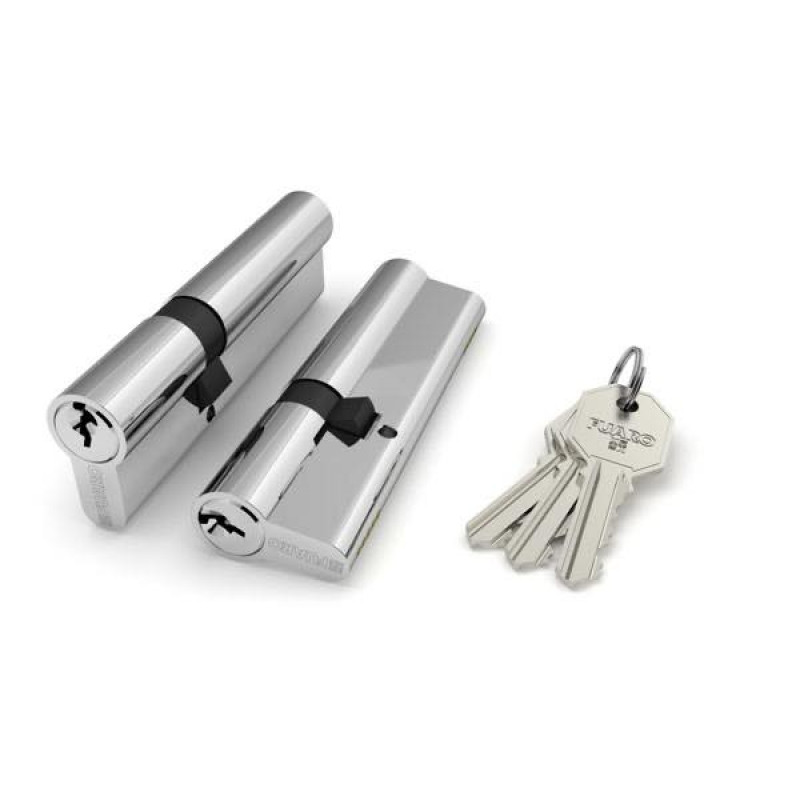 FUARO - Цилиндровый Fuaro (Фуаро) механизм 100 CA 90 mm (40+10+40) CP хром 3 кл.