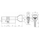 FUARO - Цилиндровый Fuaro (Фуаро) механизм (100 CM/80) 1000CMKnob80(35+10+35) CP хром 3Key с вертушкой