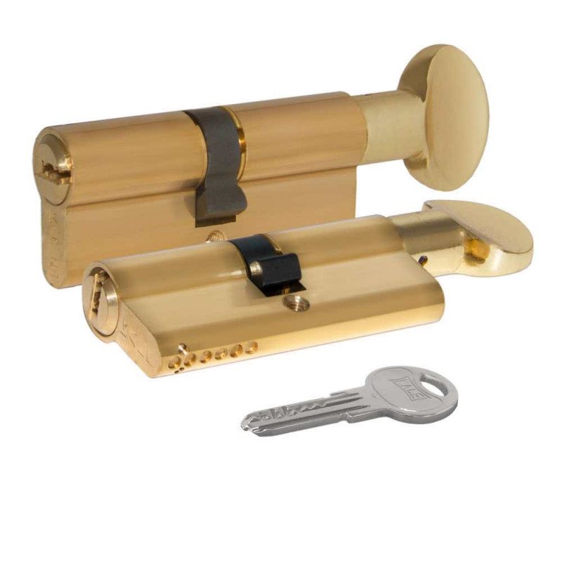 KALEKILIT - Цилиндровый механизм Kale kilit (Кале килит) с вертушкой 164 SM/70 (30+10+30) mm упк.БЛИСТЕР латунь 5 кл.