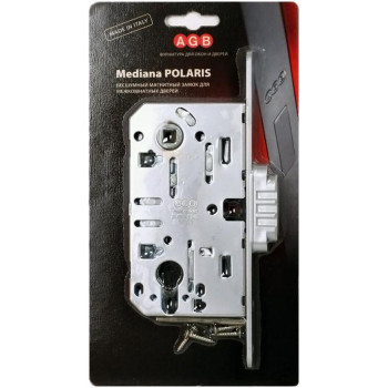 Корпус AGB (АГБ) замка магнит. под цил. MEDIANA POLARIS B06103.50.06.567 с отв. планкой B02402.05 (ник)