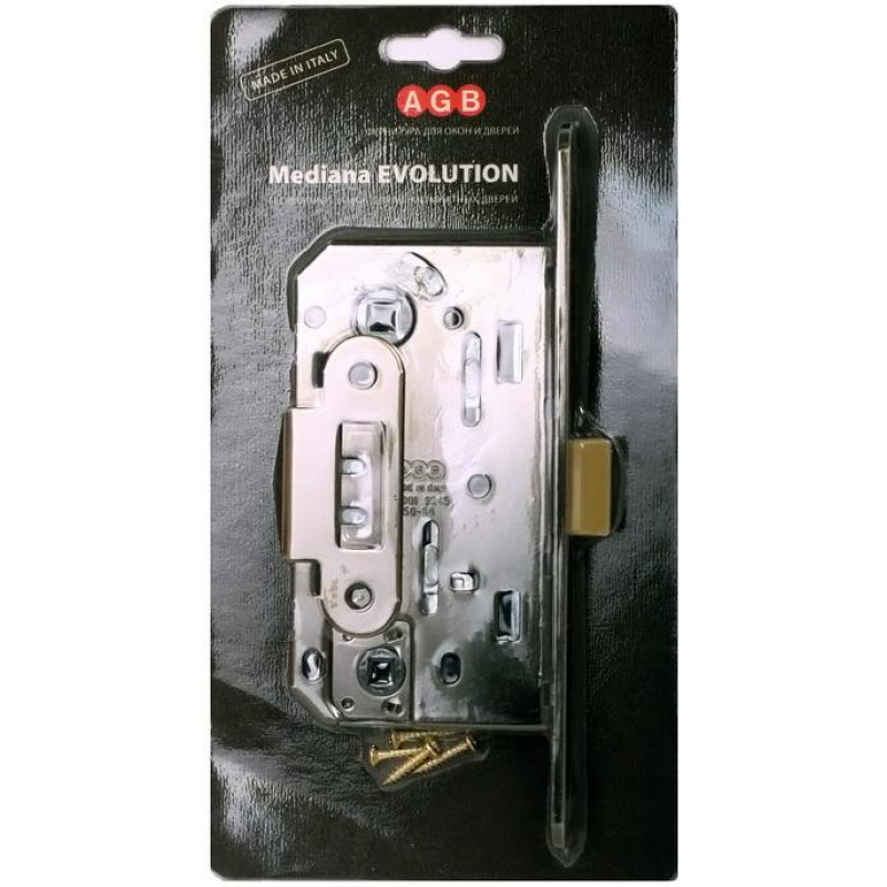 AGB - B01102.50.34.567 AGB (АГБ) Защелка врезная WC (матовый хром) MEDIANA EV. (инд.упак+B01000.13)