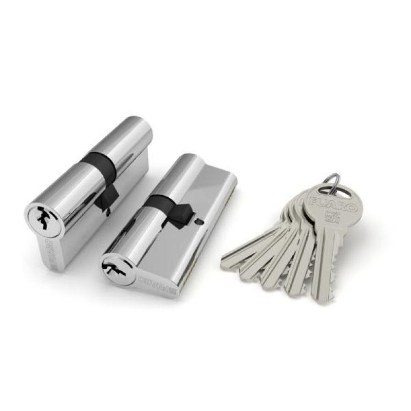 FUARO - Цилиндровый Fuaro (Фуаро) механизм R300/60 mm-BL (25+10+25) CP хром 5 кл. БЛИСТЕР