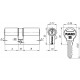 FUARO - Цилиндровый Fuaro (Фуаро) механизм R300/70 mm-BL (30+10+30) CP хром 5 кл. БЛИСТЕР
