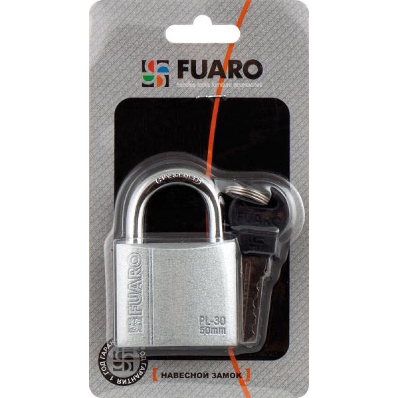 FUARO - Замок Fuaro (Фуаро) навесной PL-PROTEC-3032 3key (PL-3032) англ. /блистер