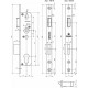 FUARO - Корпус Fuaro (Фуаро) узкопрофильного замка с защелкой PROF4916-25/92 CP хром