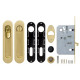 ARMADILLO - Набор Armadillo (Армадилло) для раздвижных дверей SH.LD152.KIT011-BK (SH011-BK) SG-1 матовое золото