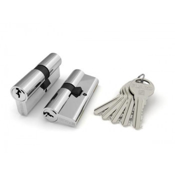 Цилиндровый Fuaro (Фуаро) механизм R300/70 mm (30+10+30) CP хром 5 кл.