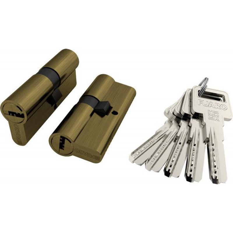 FUARO - Цилиндровый Fuaro (Фуаро) механизм R600/60 mm (25+10+25) AB бронза 5 кл.