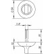 FUARO - Ручка Fuaro (Фуаро) поворотная BKW8.R.RM54 (BKW8 RM) SG/GP-4 матовое золото/золото