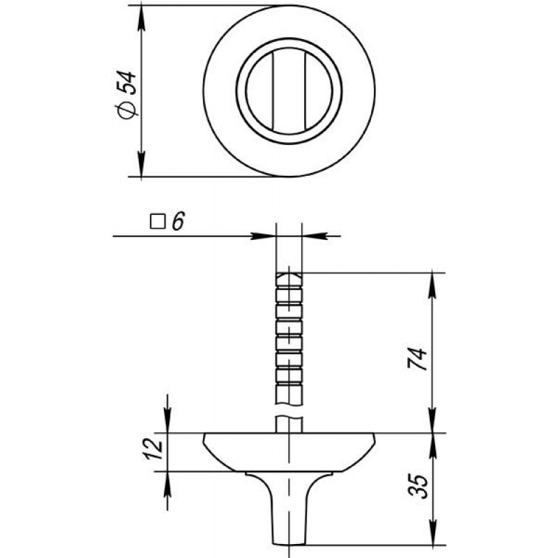 FUARO - Ручка Fuaro (Фуаро) поворотная BKW6.R.AR54 (BKW6 AR) GP/SG-5