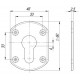 FUARO - Накладка Fuaro (Фуаро) на цилиндр ESC.C+C/OV.set (ESC031) CP хром (2шт.)
