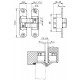 ARMADILLO - Петля Armadillo (Армадилло) скрытой установки U3D6200L SN левая (Architect 3D-ACH 60) мат. никель 60 кг