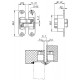 ARMADILLO - Петля Armadillo (Армадилло) скрытой установки U3D4200L SC левая (Architect 3D-ACH 40) мат. хром 40 кг