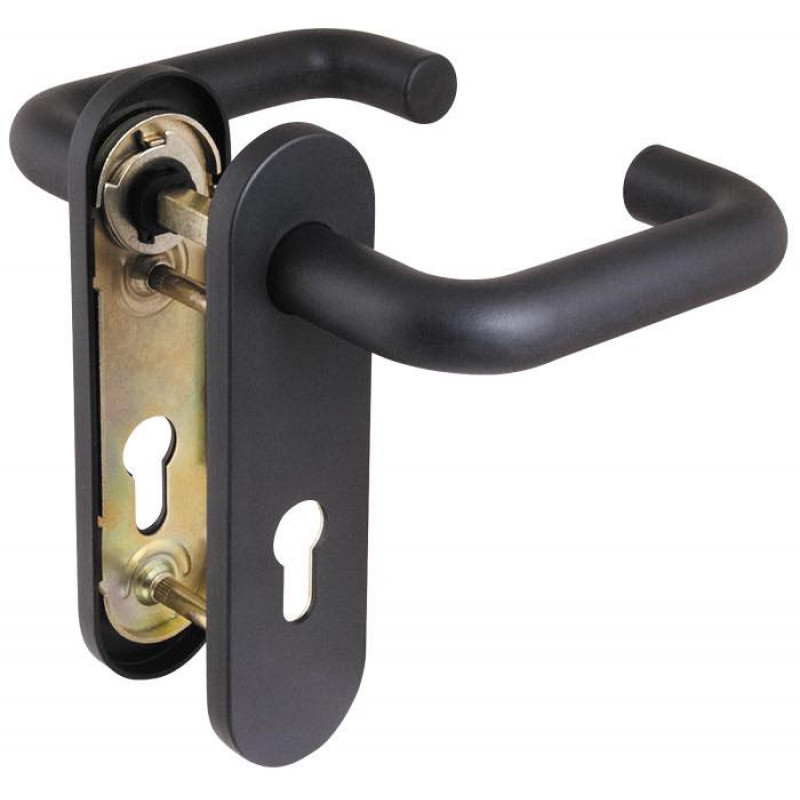FUARO - Ручка Fuaro (Фуаро) дверная FP.DH172.0433 NE (DH-0433 NE) (9x140) с пружиной BL-24 черный