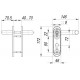 FUARO - Ручка Fuaro (Фуаро) дверная FP.DH172.0433 NE (DH-0433 NE) (9x140) с пружиной BL-24 черный