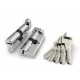 FUARO - Цилиндровый Fuaro (Фуаро) механизм (R602/100) R6002Knob100(45+10+45) CP хром 5Key с вертушкой