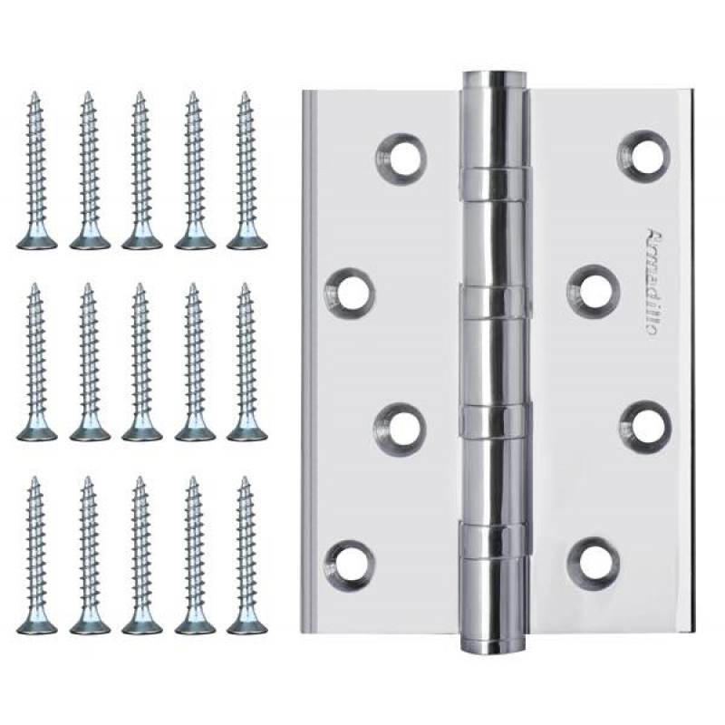 ARMADILLO - Петля Armadillo (Армадилло) универсальная IN4500UC-BL CP 100x75x3 INOX304 хром БЛИСТЕР