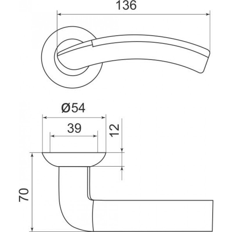 ARMADILLO - Ручка Armadillo (Армадилло) раздельная Libra LD27-1SN/CP-3 матовый никель/хром TECH (кв. 8х140)