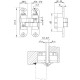 ARMADILLO - Петля Armadillo (Армадилло) скрытой установки U3D6200L AB левая (Architect 3D-ACH 60) бронза 60 кг