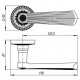 ARMADILLO - Ручка Armadillo (Армадилло) раздельная Romeo CL3-SILVER-925 Серебро 925