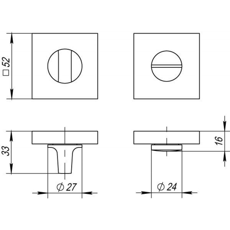 FUARO - Ручка Fuaro (Фуаро) поворотная BK6.K.DM51 (BK6 DM) CP-8 хром