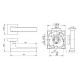 FUARO - Ручка Fuaro (Фуаро) раздельная K.DM51.FLASH (FLASH DM) CP/WH-19 хром/белый