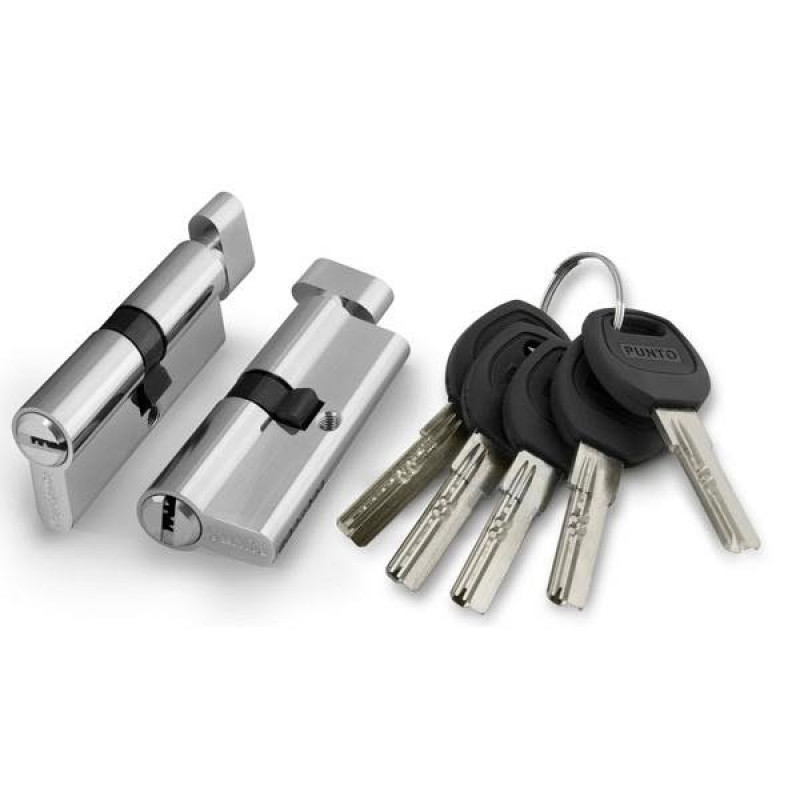 PUNTO - Цилиндровый Punto (Пунто) механизм (A202/120) A2002Knob120(65+10+45) с вертушкой SN никель