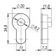 ARMADILLO - Вставка Armadillo (Армадилло) под шток ET.TANG.UNI (CYLINDER) GP-2 золото