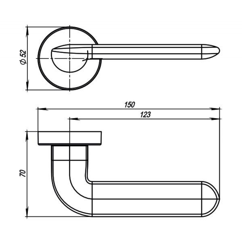 ARMADILLO - Ручка Armadillo (Армадилло) раздельная R.URB52.EXCALIBUR (EXCALIBUR URB4) GOLD-24 золото 24К