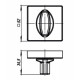 ARMADILLO - Ручка Armadillo (Армадилло) поворотная BK6.K.USQ52 (BK6/USQ) BB-17 коричневая бронза