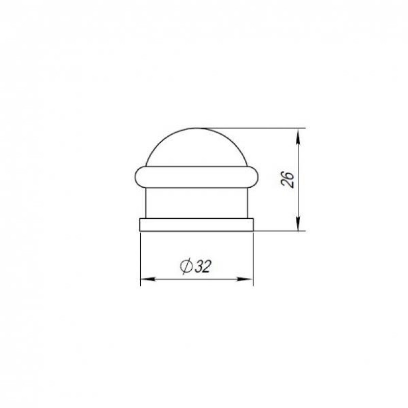 PUNTO - Упор Punto (Пунто) дверной напольный DFIX/F26 (DS PF-26) ABG-6 бронза
