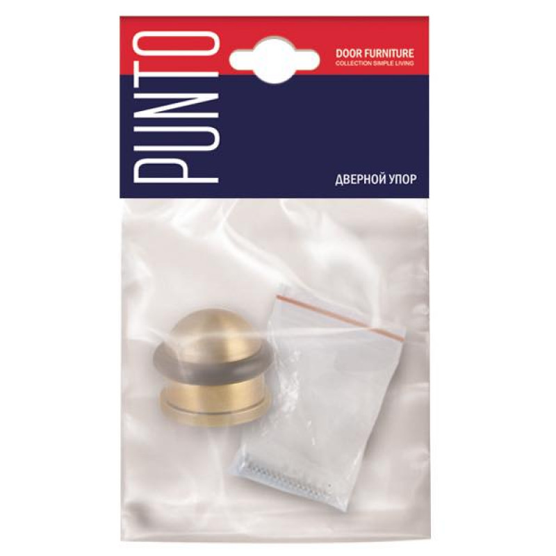 PUNTO - Упор Punto (Пунто) дверной напольный DFIX/F26 (DS PF-26) SG-4 мат.золото