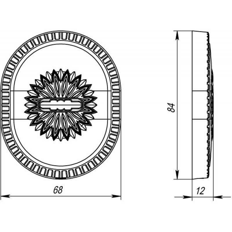 ARMADILLO - Декоративная накладка Armadillo (Армадилло) на сувальдный замок PS-DEC CL (ATC Protector 1) GP Золото